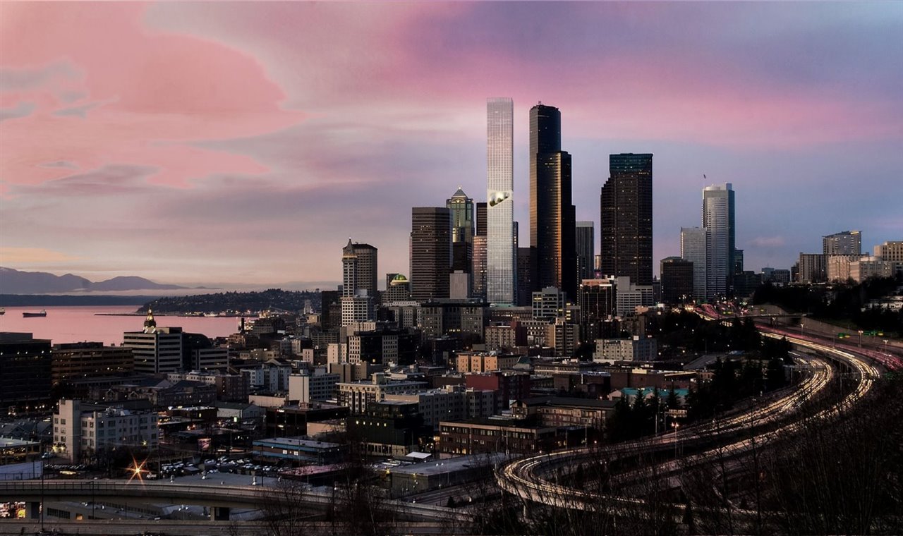 Proyecto De Rascacielos Con Jardin Suspendido Seattle Tower Del Estudio Oda