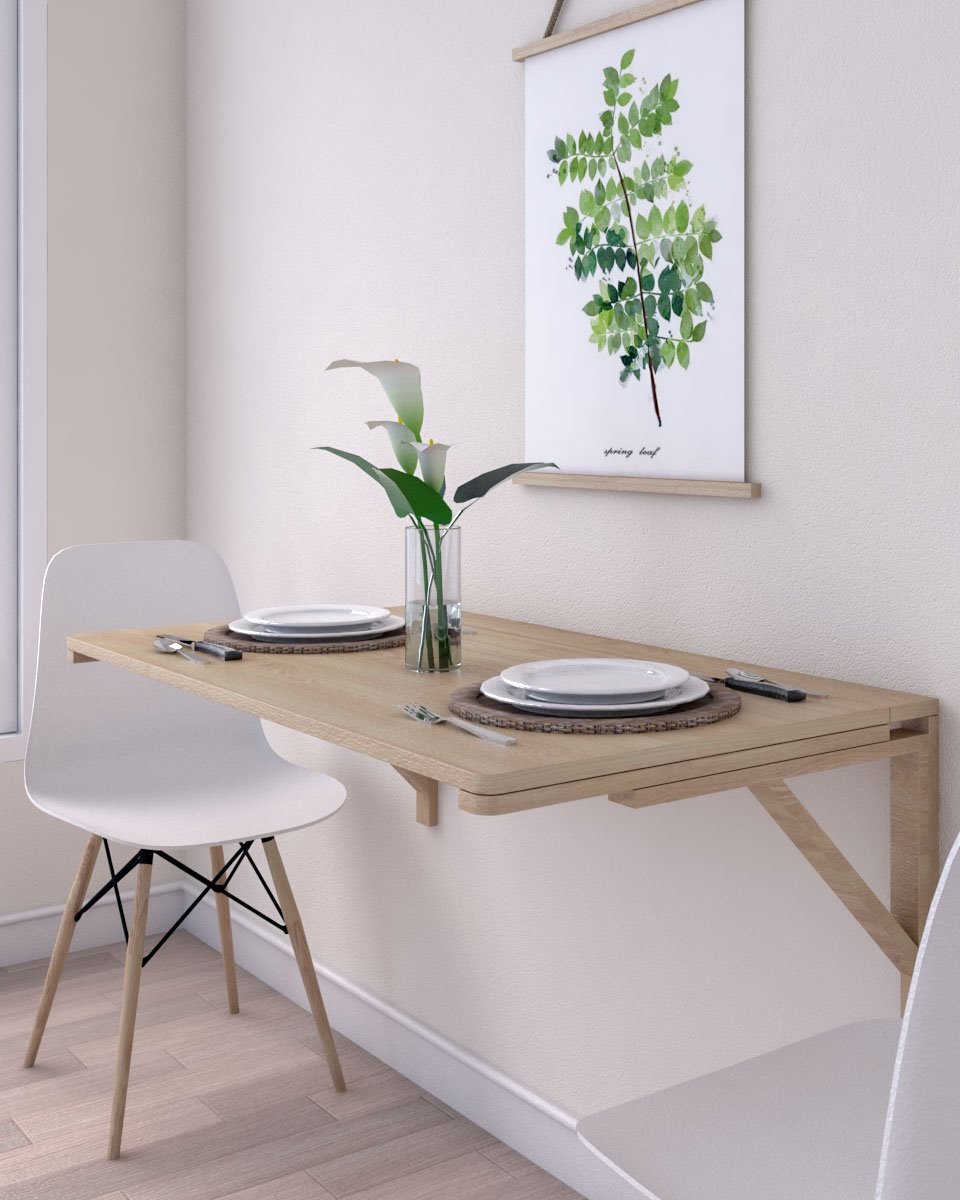 Las mesas plegables para aprovechar los metros de tu piso pequeño